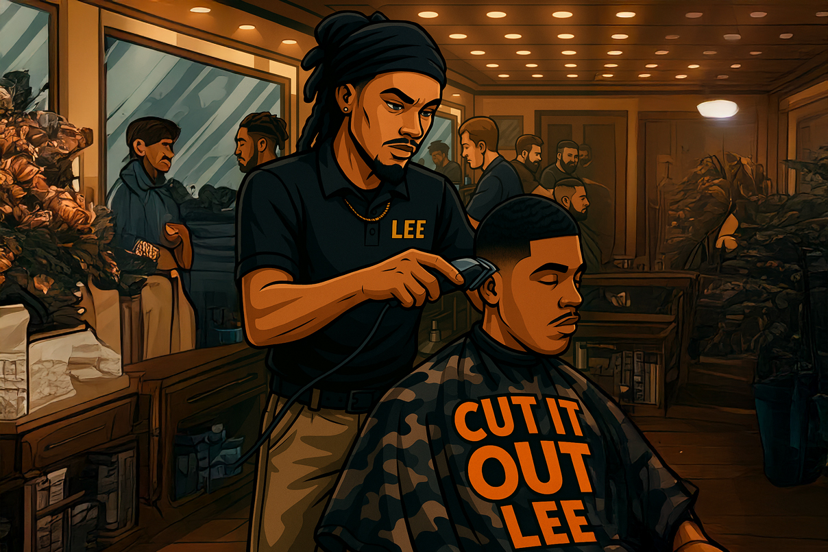 Mobile barber kit and chair